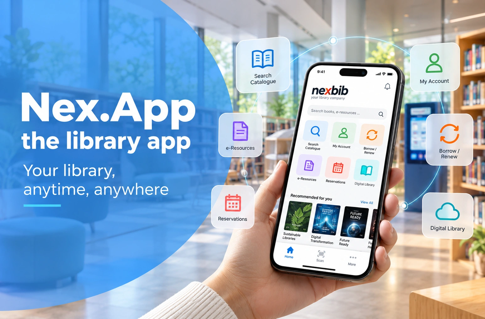 Nex.App mobile app for library users